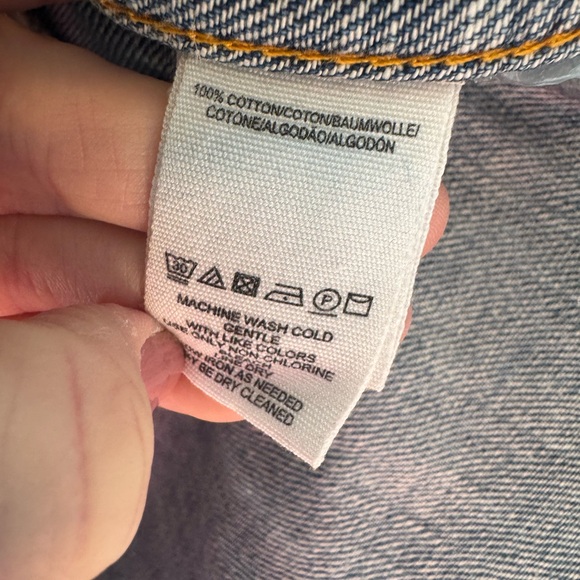 Free People Moon Child Distressed Denim Jacket medium - Picture 4 of 5